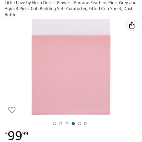 🆕 Little Love by NoJo Desert Flower Fox and Feathers 3 Piece Crib Beddin… - Picture 5 of 13